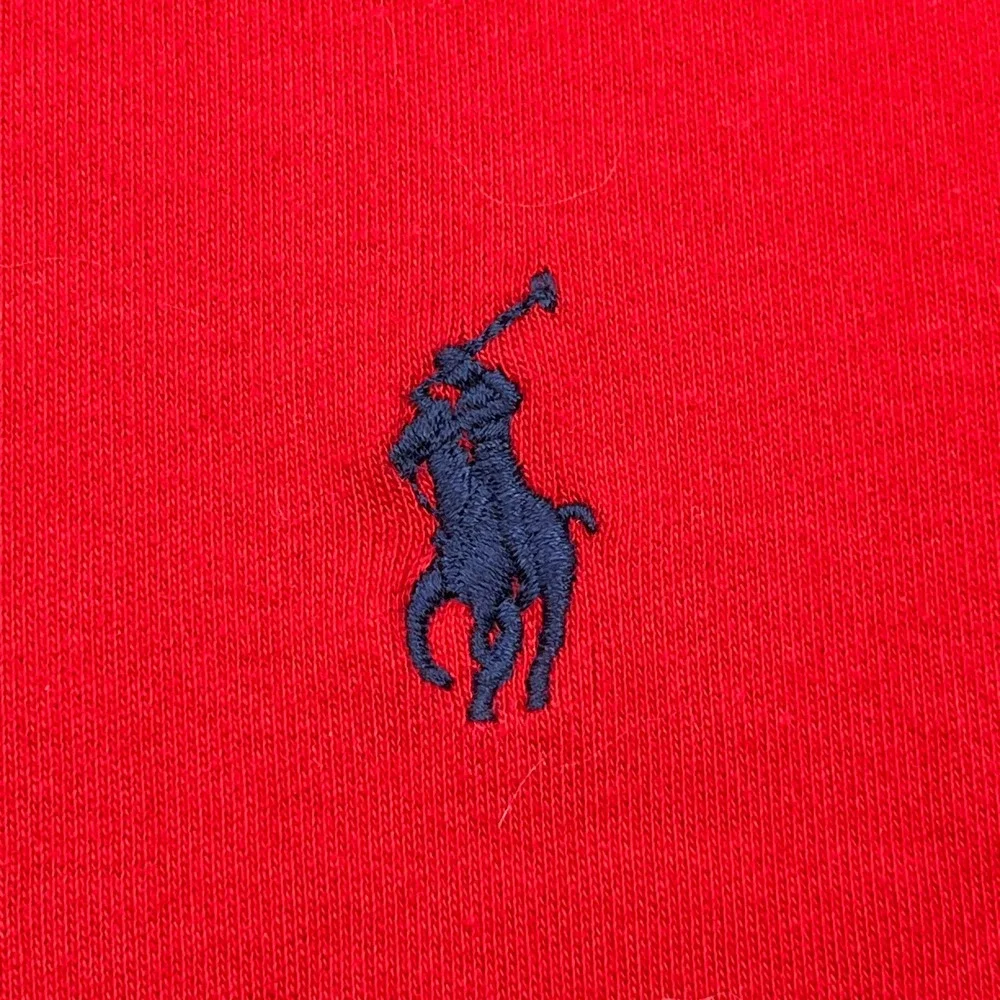 Polo Ralph Lauren Shirt Mens Large Red Short Sleeve Button Embroidered Pony Logo
